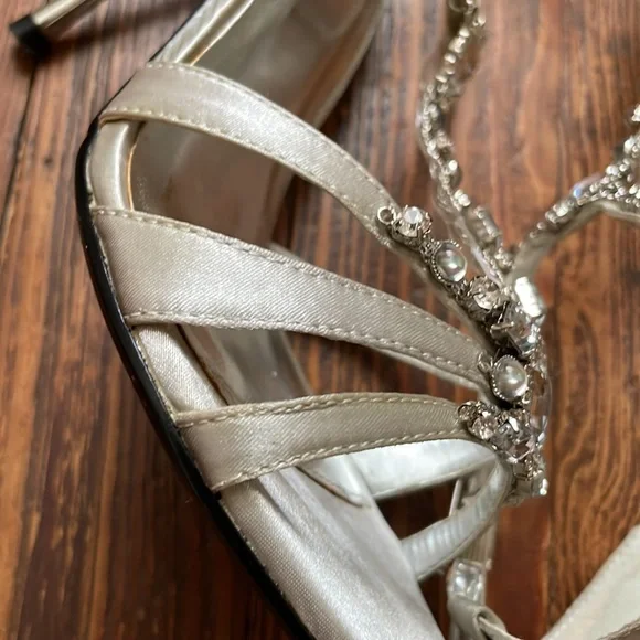 Special Occasions By Saugus Shoe Rhinestone Strappy Shakira Heels - Picture 6 of 12